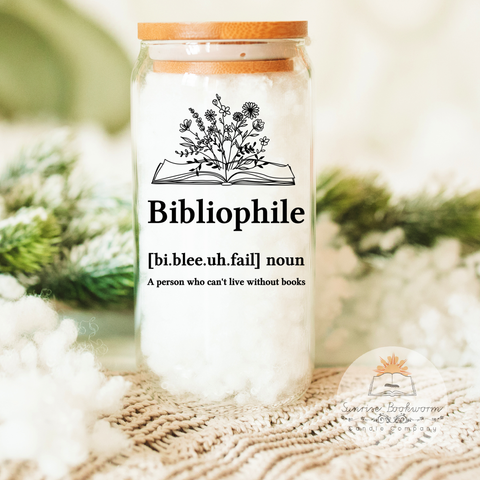 Bibliophile - 16oz Glass Can Cup