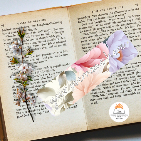 Floral Pastel - Custom Double Sided Bookmark
