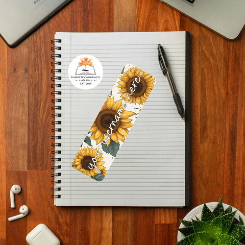 Sunflowers - Custom Double Sided Bookmark