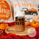 Book Nerd - 16oz Glass Can Cup
