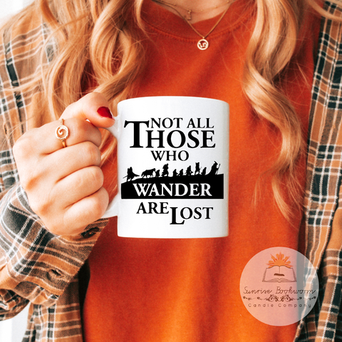 Fellowship Not All Who Wander - 15 oz Porcelain Coffee Mug