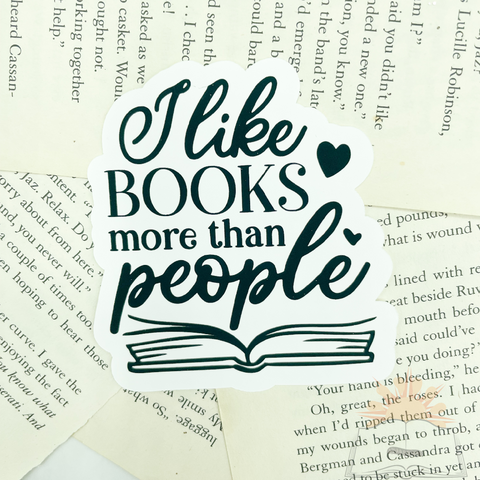 Sticker - I Like Books More than People