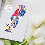 Blue Flowers - Custom Double Sided Bookmark