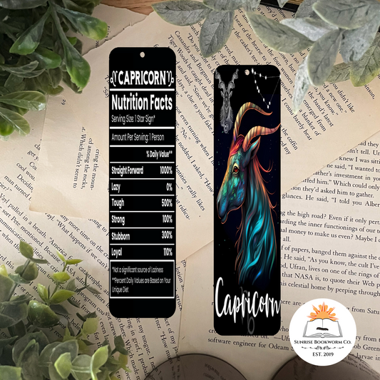 Capricorn Zodiac Sign - Double Sided Bookmark