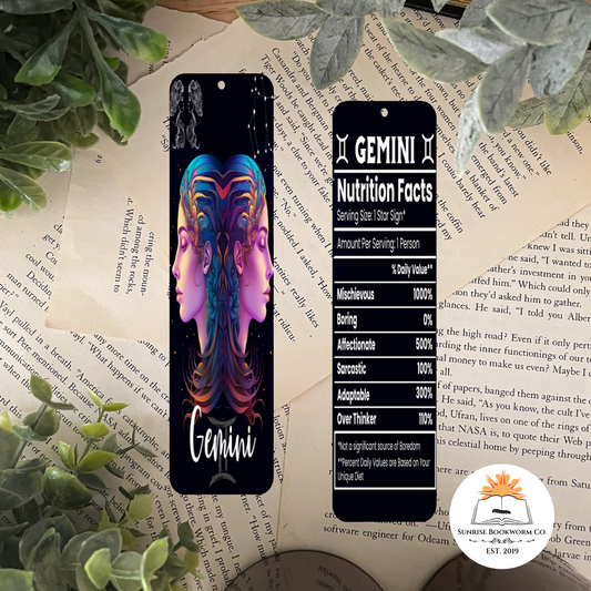 Gemini Zodiac Sign - Double Sided Bookmark