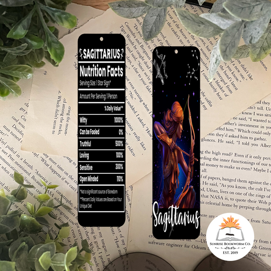 Sagittarius Zodiac Sign - Double Sided Bookmark