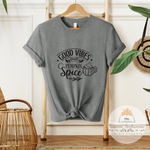 Good Vibes and Pumpkin Spice - Unisex Heather Shirt