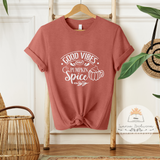 Good Vibes and Pumpkin Spice - Unisex Heather Shirt