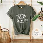 Good Vibes and Pumpkin Spice - Unisex Heather Shirt